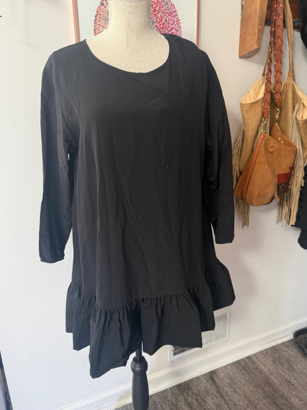 Cynthia Rowley Silk Flowy Dress 2 Black